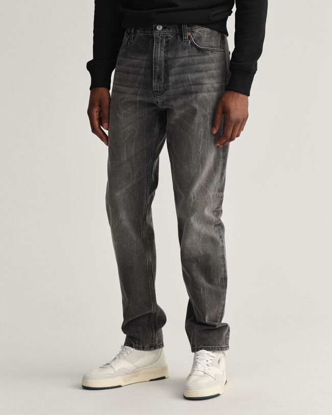 Hayes Slim Fit Jeans mit Vintage-Waschung
