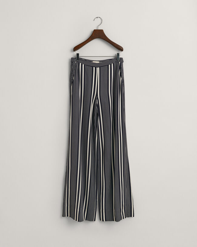 Regular Fit Hose mit weitem Bein und Streifen