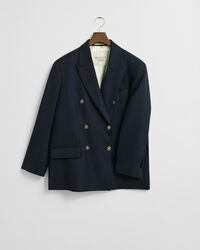 Oversized Hopsack Blazer aus Wolle