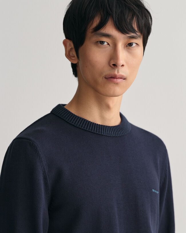 Rundhalspullover aus Supima Baumwolle