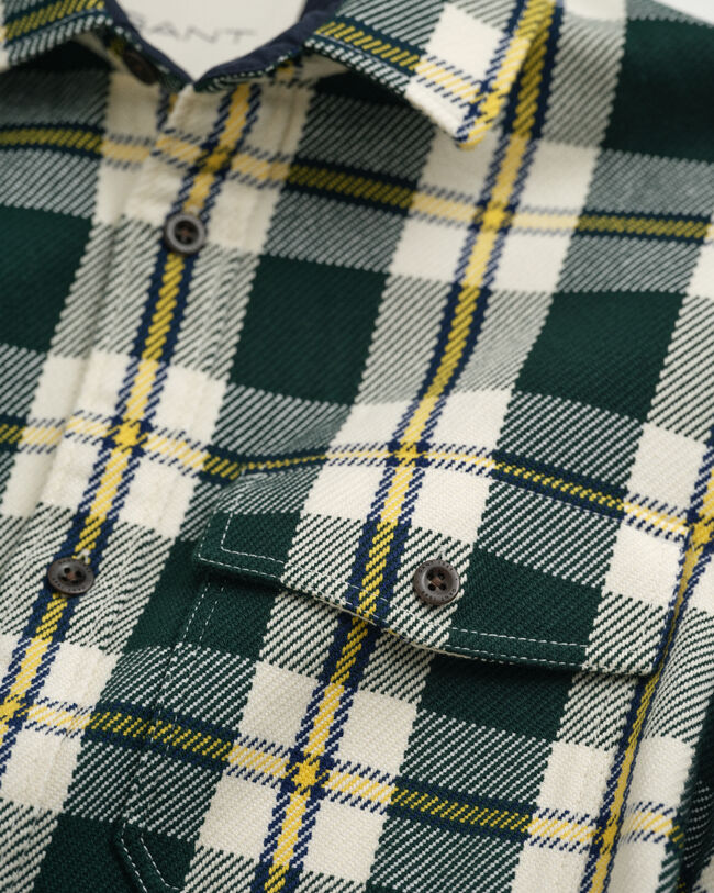 Hemdjacke aus schwerem Twill mit Karomuster