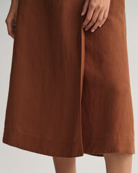 Leinen Viskose Midirock