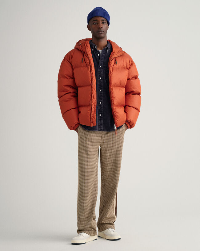 Glänzende Puffer Jacke