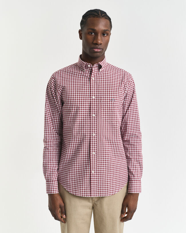 Regular Fit Classic Gingham Popeline Hemd