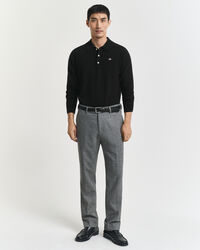 Slim Fit Herringbone Anzughose aus Flanell