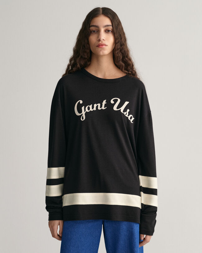 Script Graphic Langarm-T-Shirt