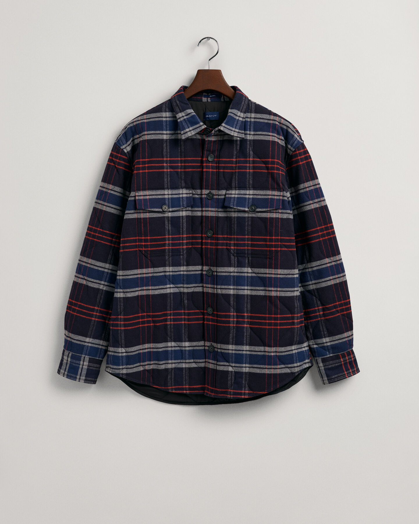 Gesteppte Flanell-Hemdjacke