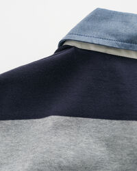 Gestreiftes Heavy Rugger mit Chambray-Kragen