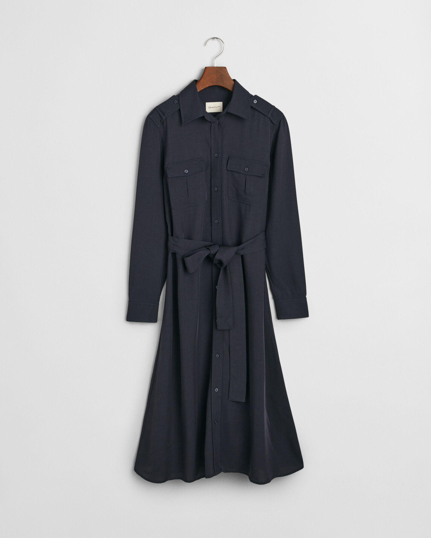 Hemdblusenkleid mit Tasche