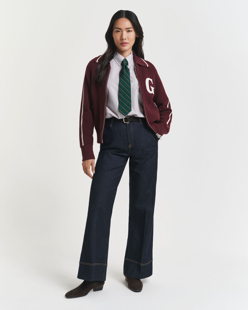 GANT Varsity Strickjacke mit Reißverschluss