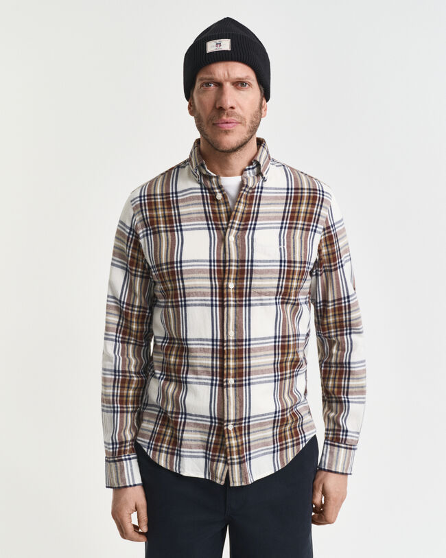 Regular Fit Windblown Flannel Karohemd