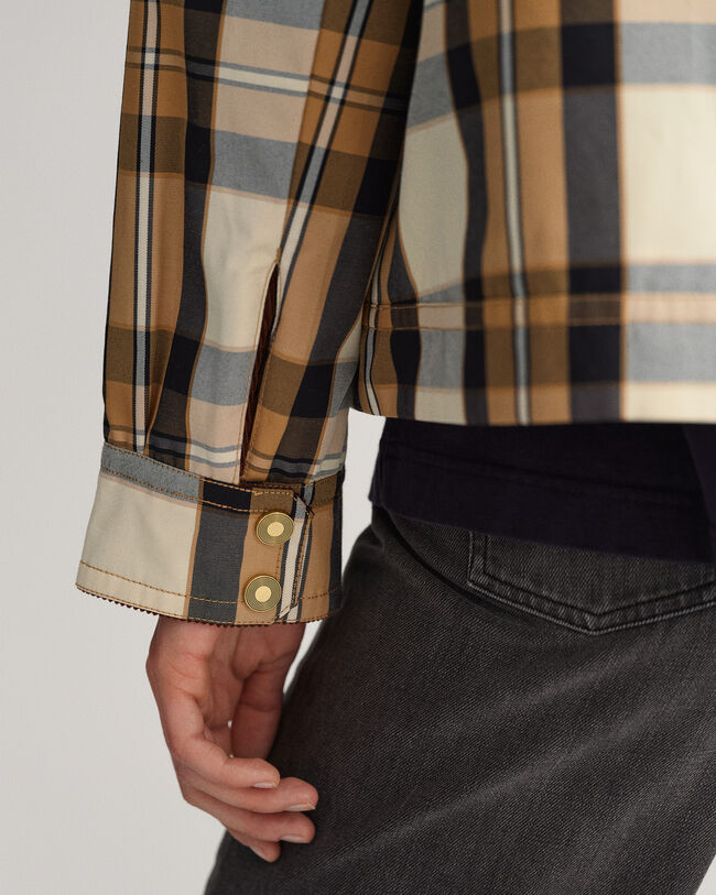 Verkürzte Jacke mit Karomuster