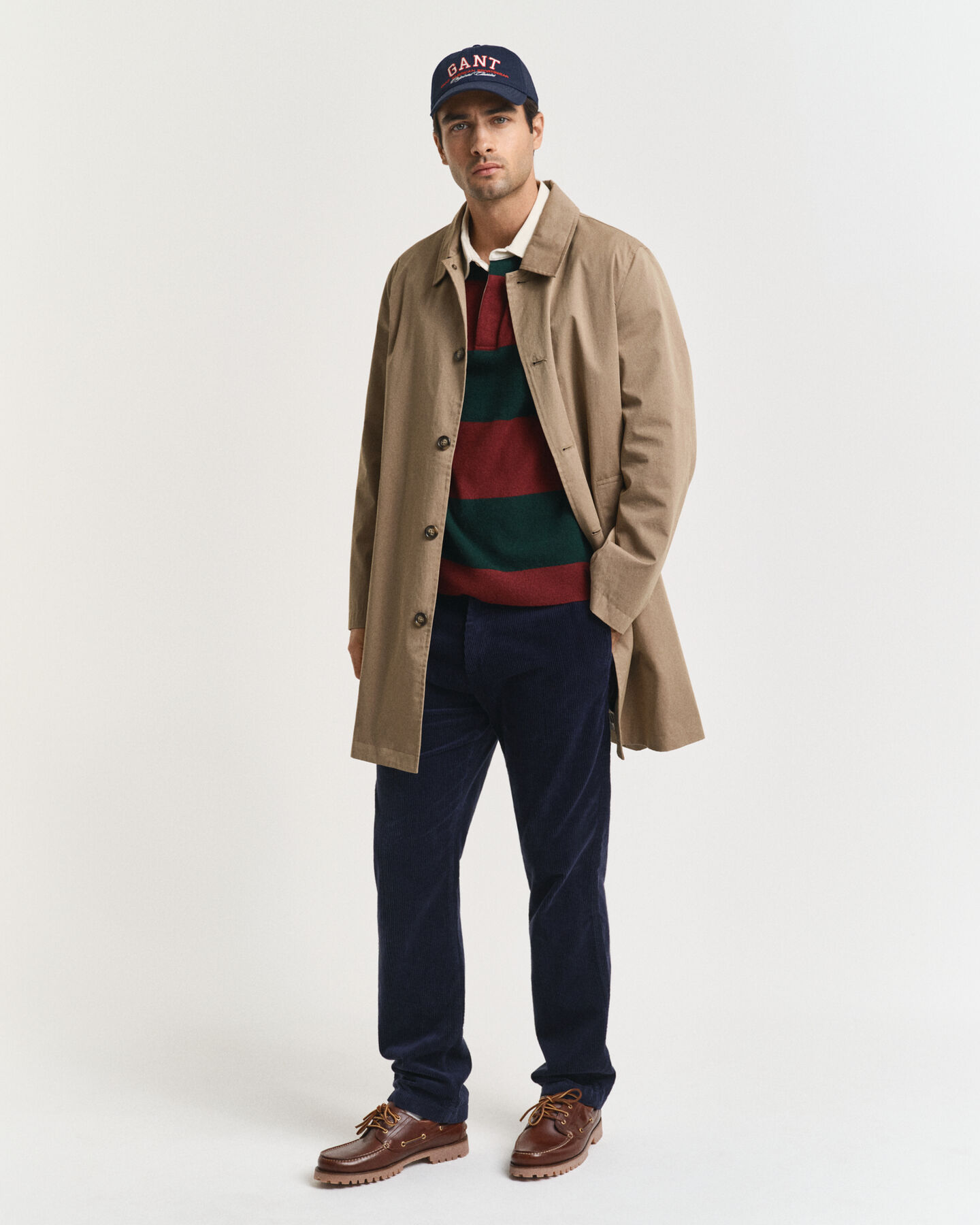 Gestreifter Rugger Pullover aus extrafeiner Lambswool