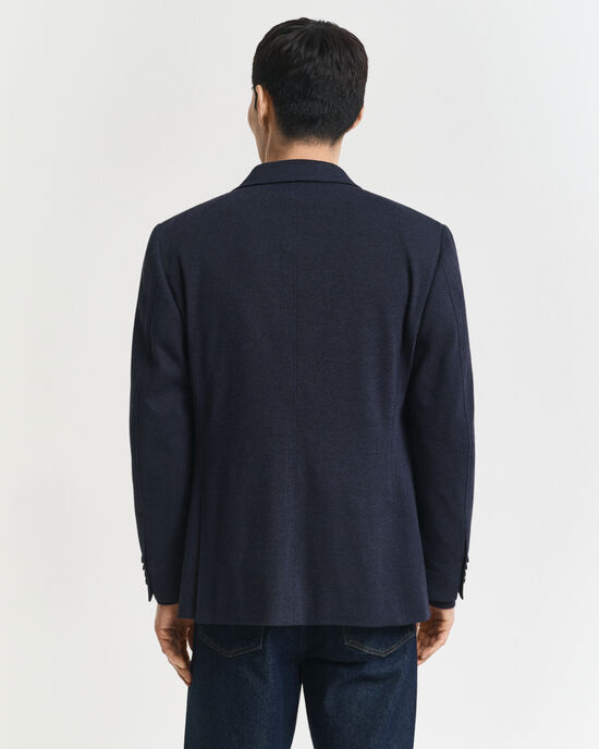 Slim Fit Two-Toned Sakko aus Jersey-Piqué