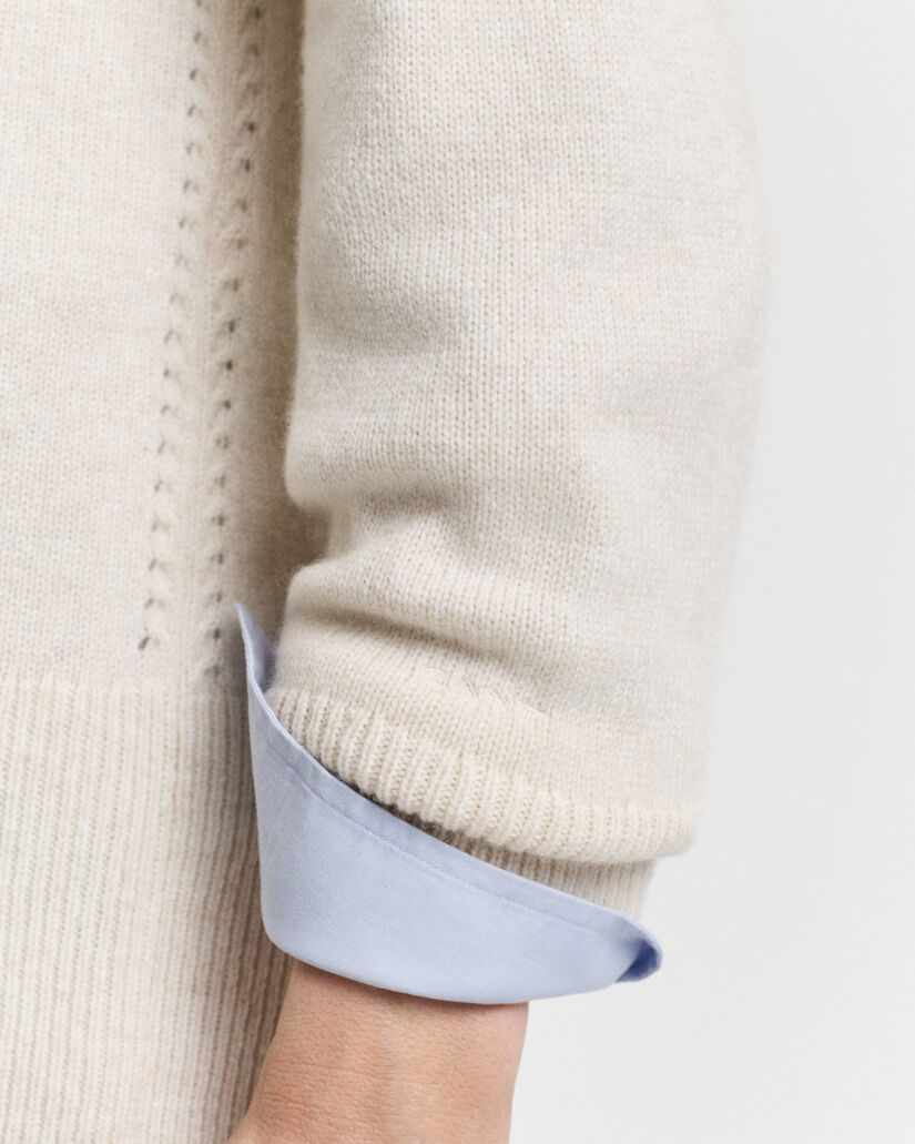 Strickjacke aus Wolle mit Kaschmiranteil