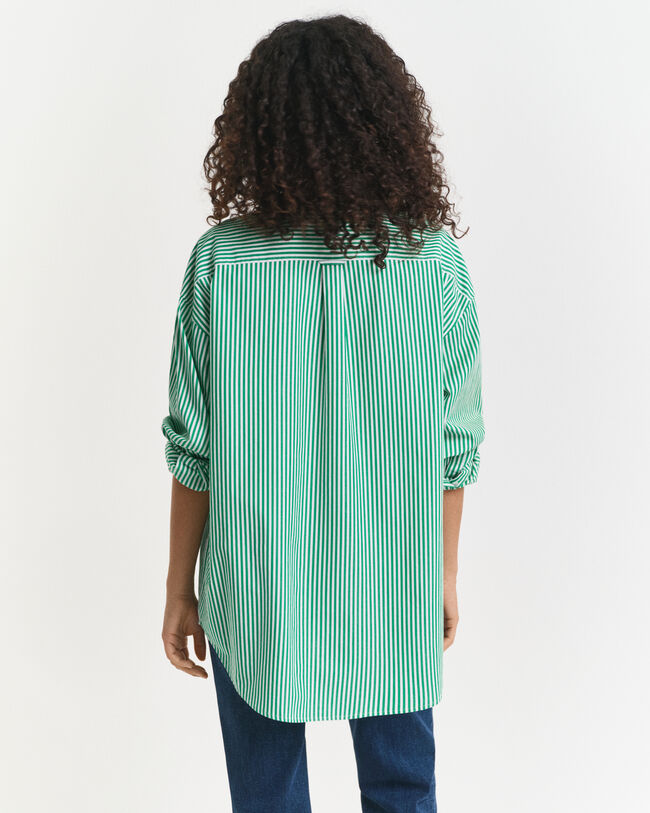 Oversized Classic Popeline Bluse mit Streifen