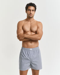 2er-Pack Boxershorts Gestreift & Einfarbig