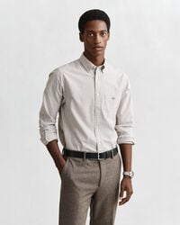 Regular Fit Banker Stripe Classic Oxford-Hemd