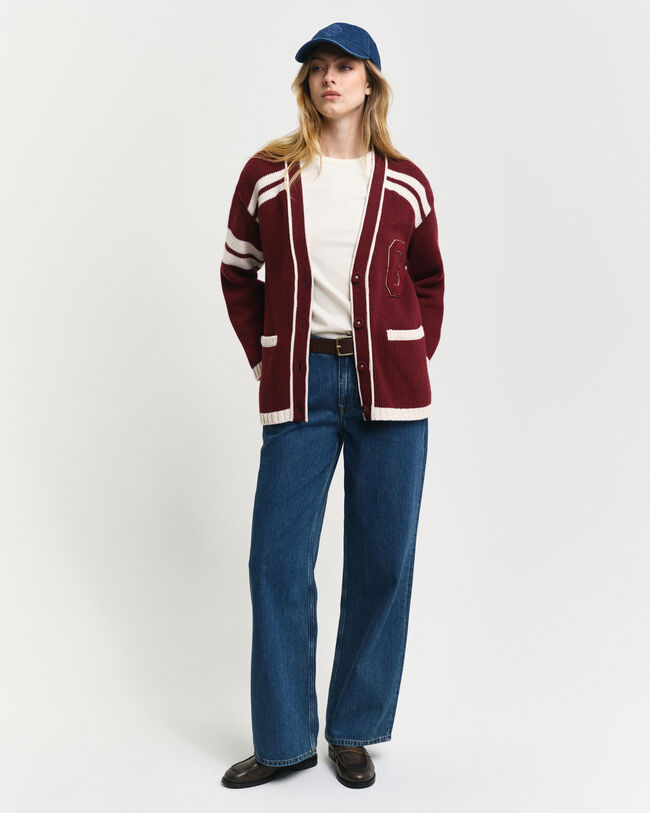 GANT Varsity V-Neck Strickjacke
