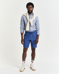 Relaxed Fit Leinen Shorts mit Kordelzug