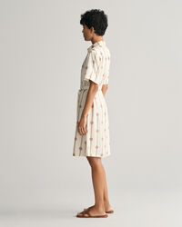 Kurzärmliges Hemdblusenkleid mit Print