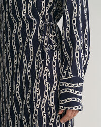 Chain Print Wickelkleid