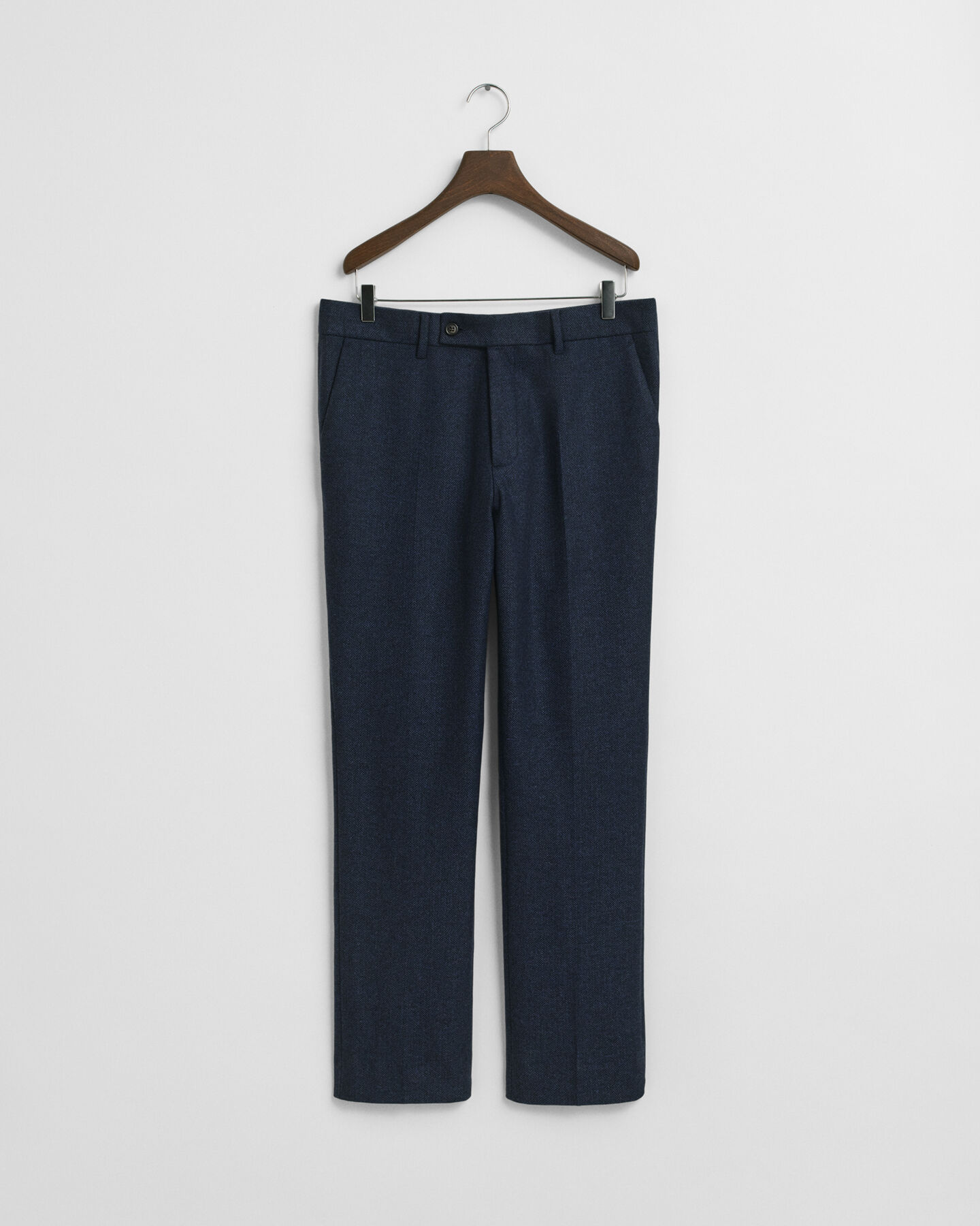 Slim Fit Herringbone Anzughose aus Flanell