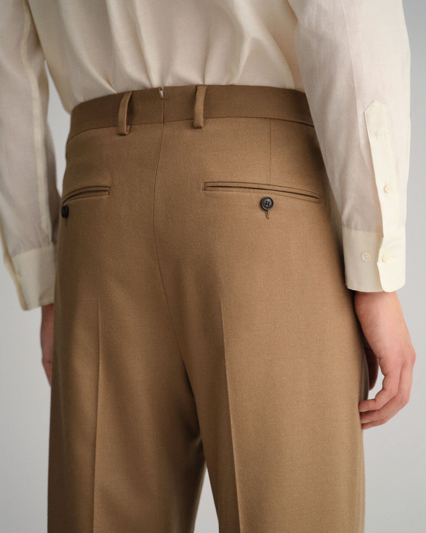 Flanell Anzughose mit weitem Bein