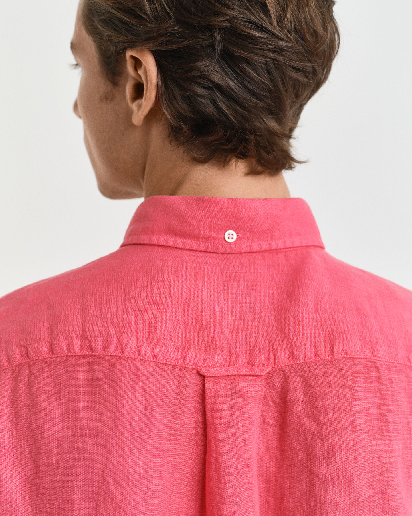 Stückgefärbtes Regular Fit Leinen Hemd