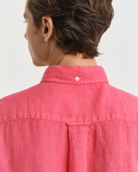 Stückgefärbtes Regular Fit Leinen Hemd