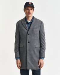 Zweifarbiger Wollmantel