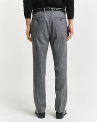 Slim Fit Herringbone Anzughose aus Flanell