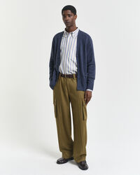 Mouliné Strickjacke aus Wollmix