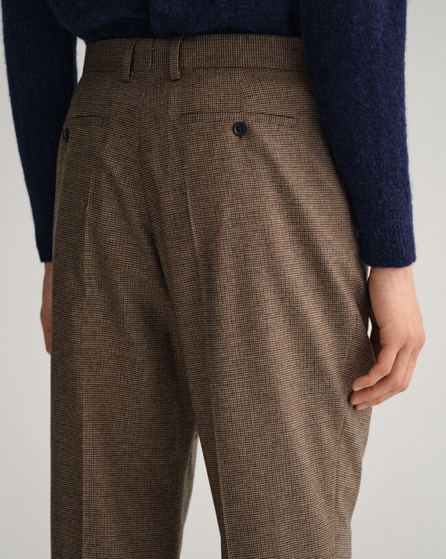 Anzughose mit Hahnentrittmuster