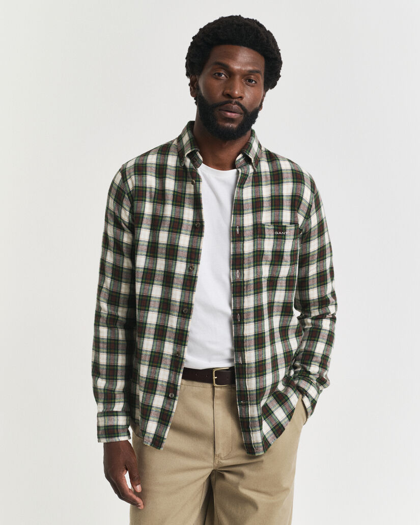 Regular Fit Windblown Flannel Hemd mit Karomuster