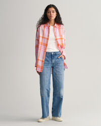 Oversized Madras Bluse