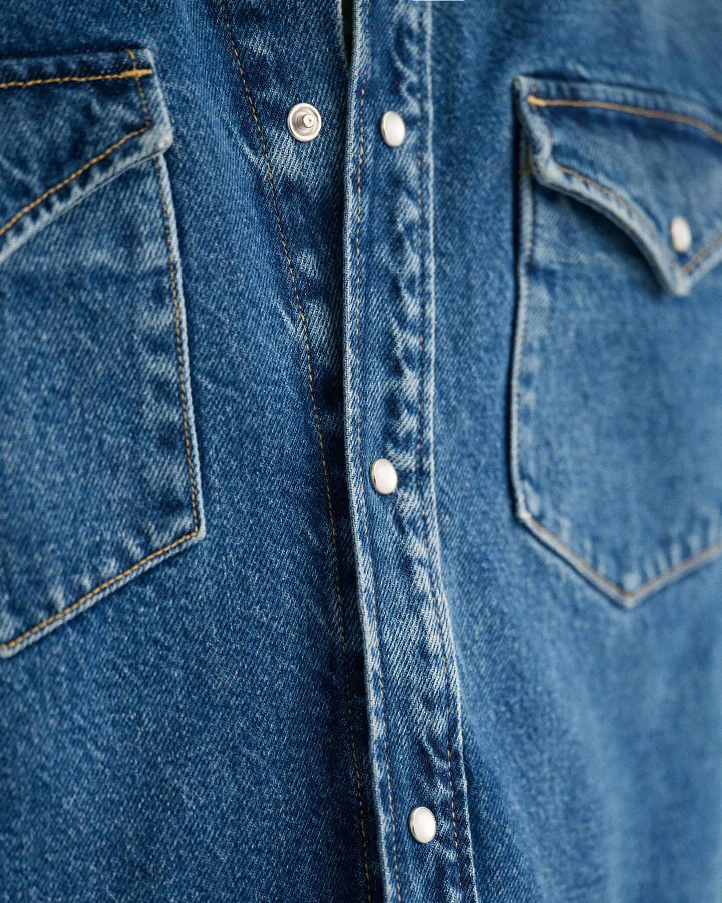 Relaxed Fit Western Jeanshemd