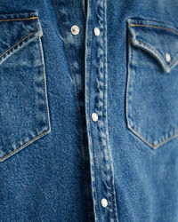 Relaxed Fit Western Jeanshemd