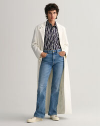 Regular Fit Chain Print Bluse aus Baumwoll-Voile