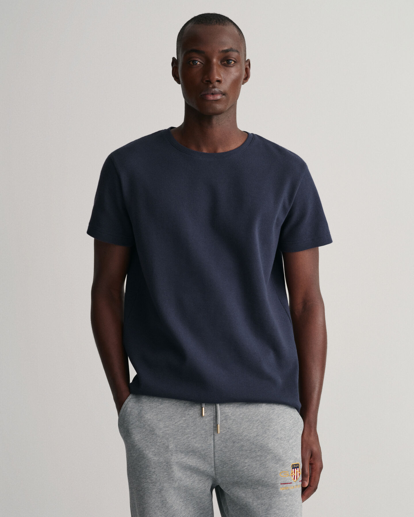 T-Shirt mit Waffelstruktur