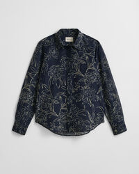 Regular Fit Bluse aus Baumwolle und Seide mit Blumen-Print