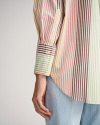 Relaxed Fit Bluse mit mehrfarbigen Streifen