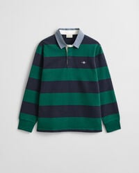 Gestreiftes Heavy Rugger mit Chambray-Kragen