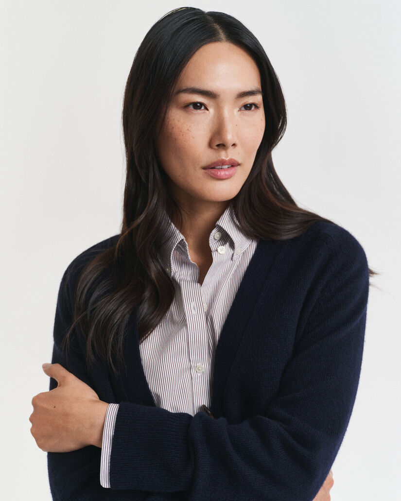 Strickjacke aus Wolle mit Kaschmiranteil