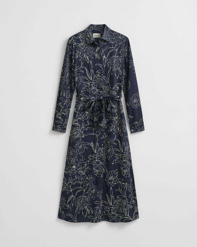 Hemdblusenkleid mit Blumen-Print