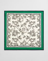 Seidentuch mit Baum-Print