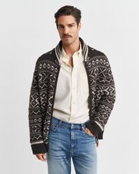Jacquard Strickjacke