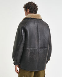 Shearling-Lederjacke