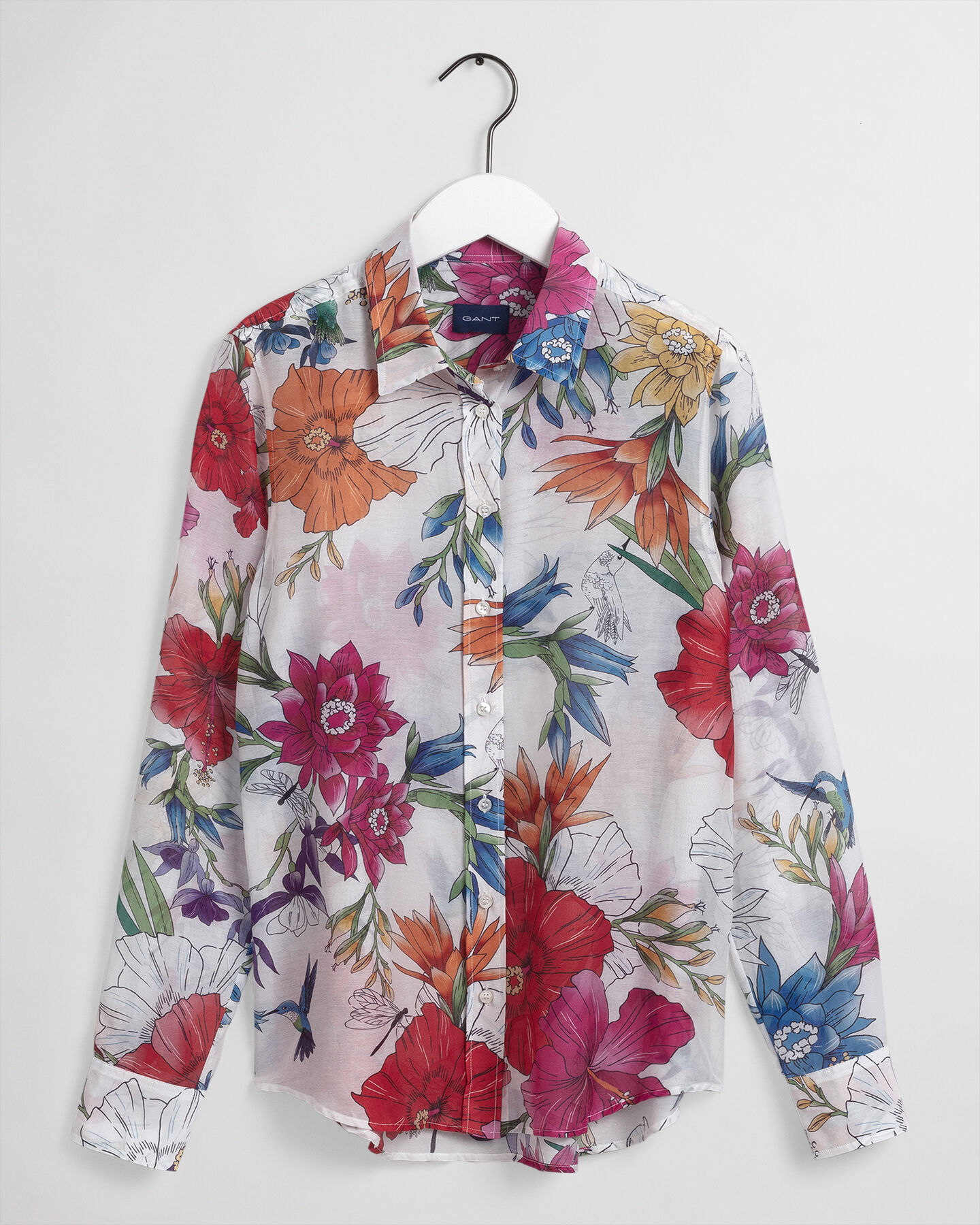 Humming Floral Bluse aus bedruckter Baumwolle mit Seidenanteil