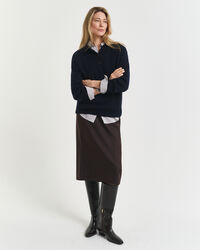 Bleistiftrock aus Wollmix in Midilänge